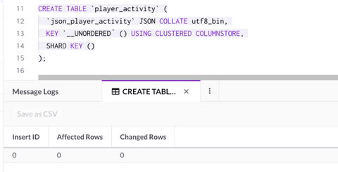 The JSON Playground in SingleStoreDB