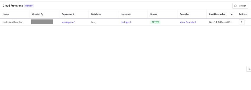 View the cloud function in the Cloud Functions and select the cloud function name under the Name column.