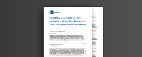 451Group: Target Data Intensive Applications with SingleStore's Unified Database