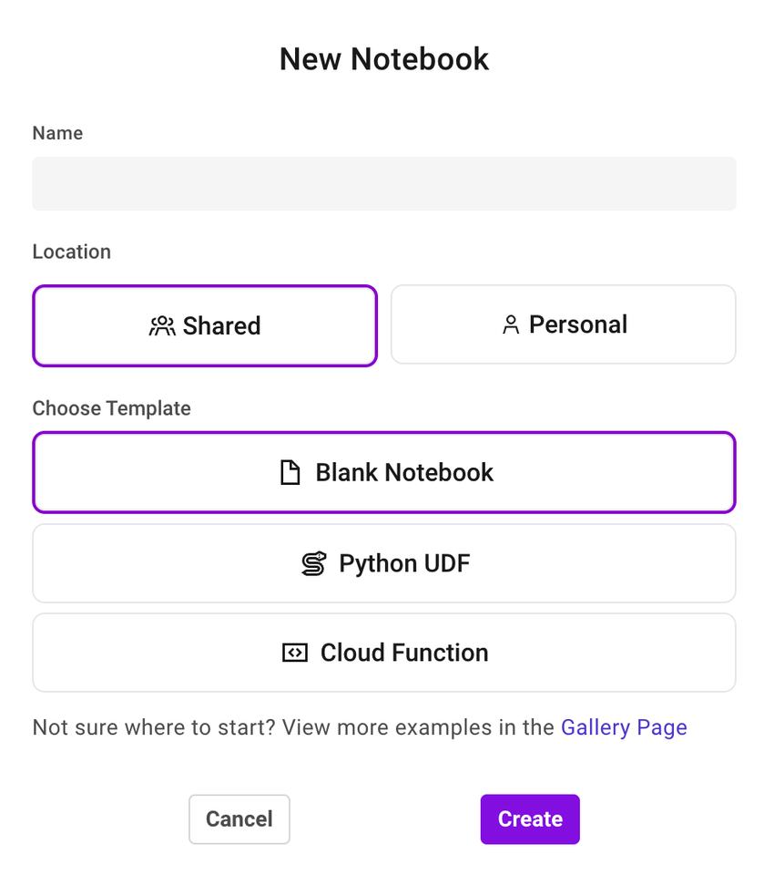 Create a blank notebook.