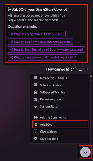 Access SQrL in the Cloud Portal.