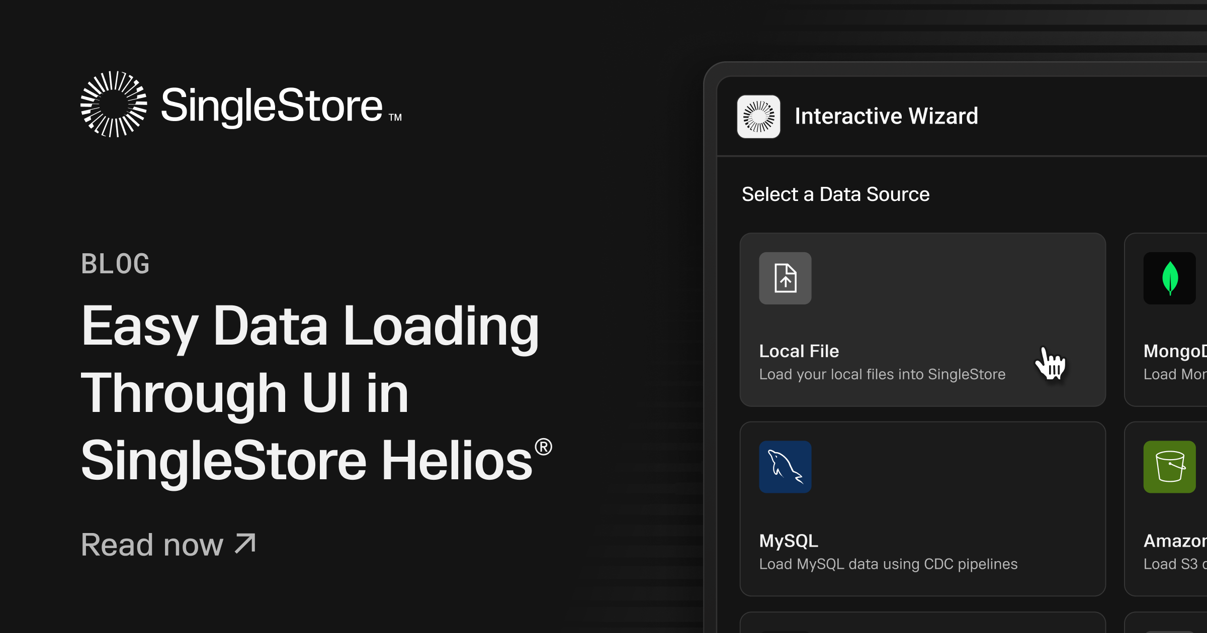 Announcing an Easy Data Loading Experience Through UI in SingleStore Helios® Feature image