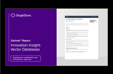 Gartner Names SingleStore a Key Vector Database Provider