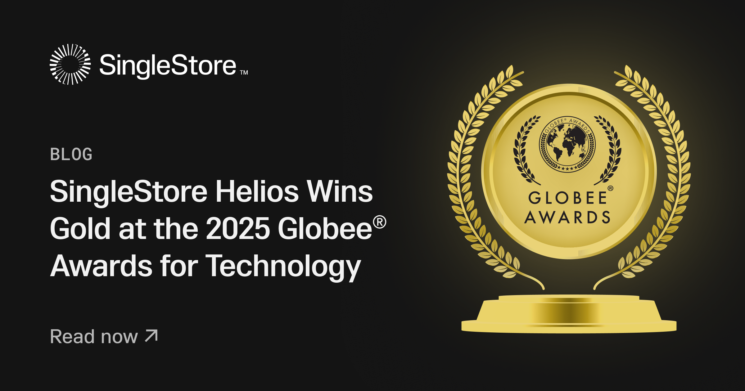 SingleStore Helios® Wins Gold at the 2025 Globee® Awards for Technology Feature image