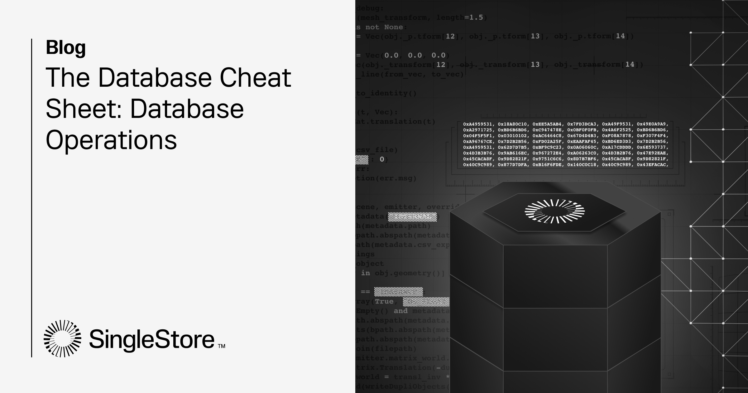 The Database Cheatsheet: Database Operations