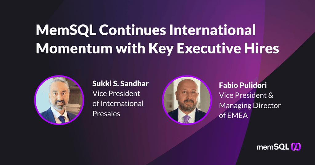 International Hires: Sukki S. Sandhar and Fabio Pulidori