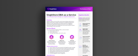Solution Brief - SingleStore DBA-as-A-Service