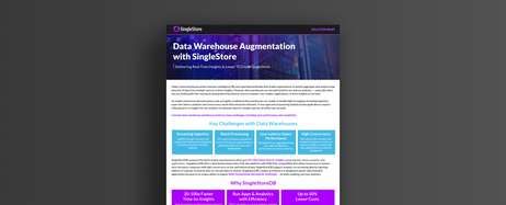 Data Warehouse Augmentation with SingleStore