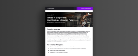 Migrate from Vertica (OpenText Analytics Database) to SingleStore: Modernize Your Analytics Infrastructure