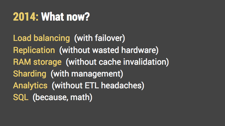 Cache is the new RAM