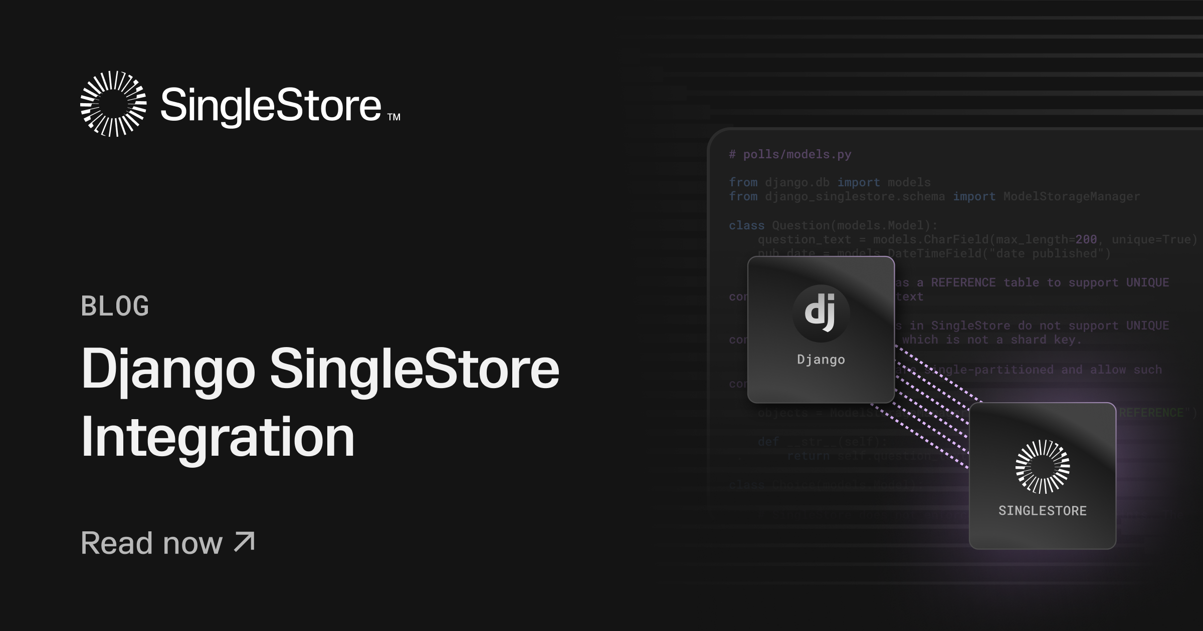 Django + SingleStore Integration Guide Feature image