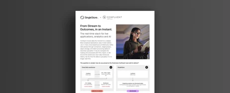 SingleStore + Confluent: From Stream to Outcomes, in an Instant.