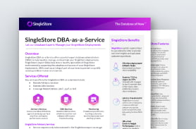 Solution Brief - SingleStore DBA-as-A-Service