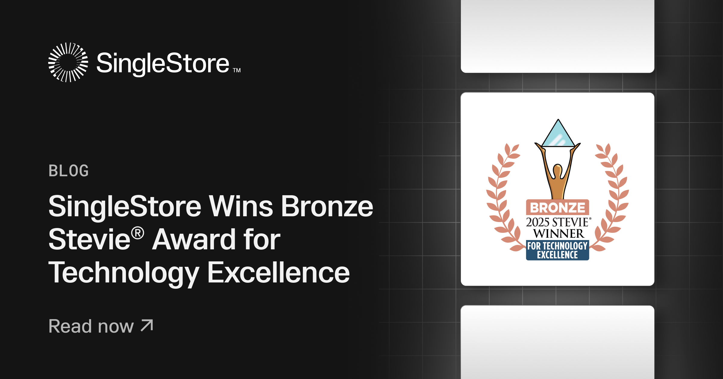SingleStore Wins Stevie® Award for Innovation in Cloud Services