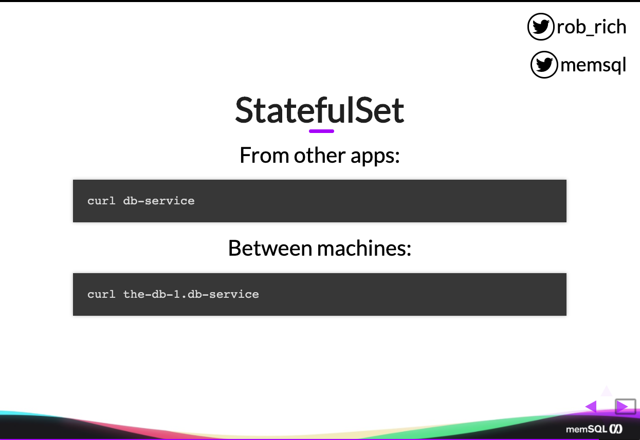 Connecting to a new StatefulSet from SingleStore and elsewhere.