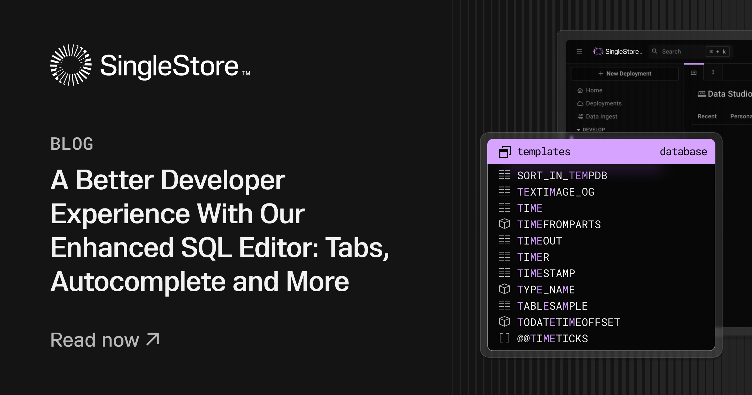 A Better Developer Experience With Our Enhanced SQL Editor: Tabs, Autocomplete and More Feature image