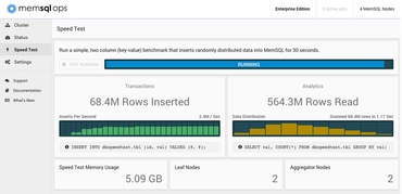 New SingleStore Ops Comes with Database Speed Test