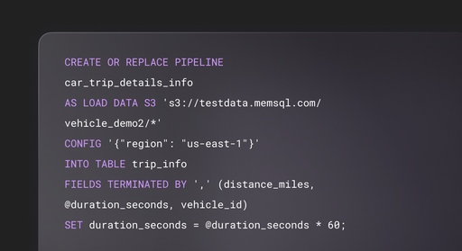 Fast ingestion example