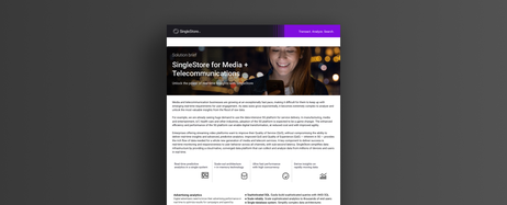 Industry Brief - SingleStore for Media and Telecommunication
