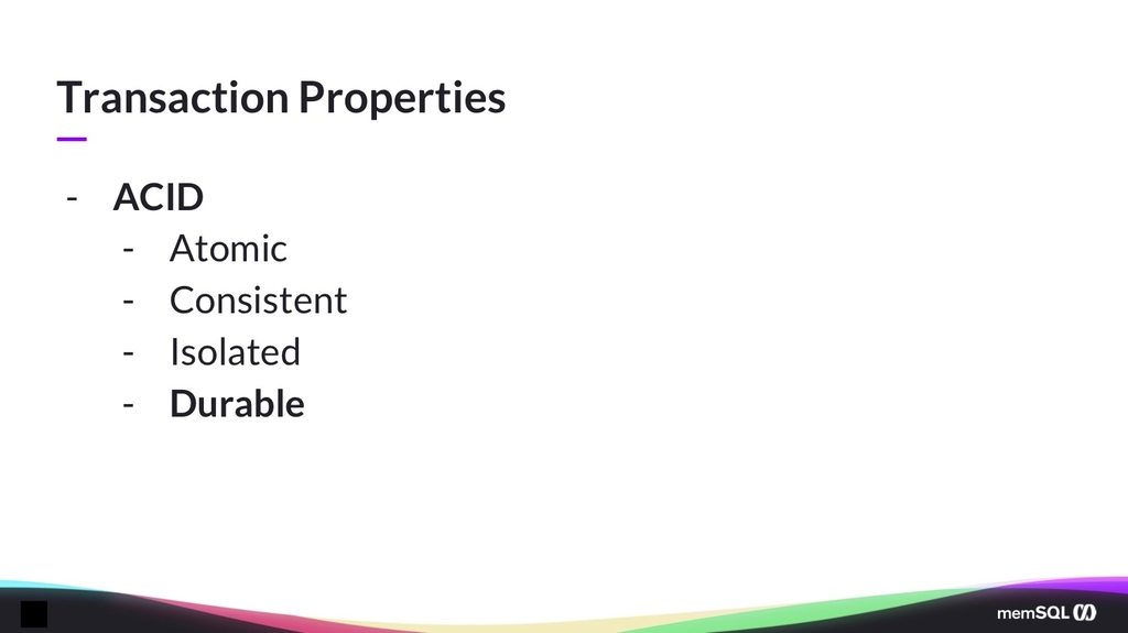 Durability is the ACID property addressed by synchronous replication.