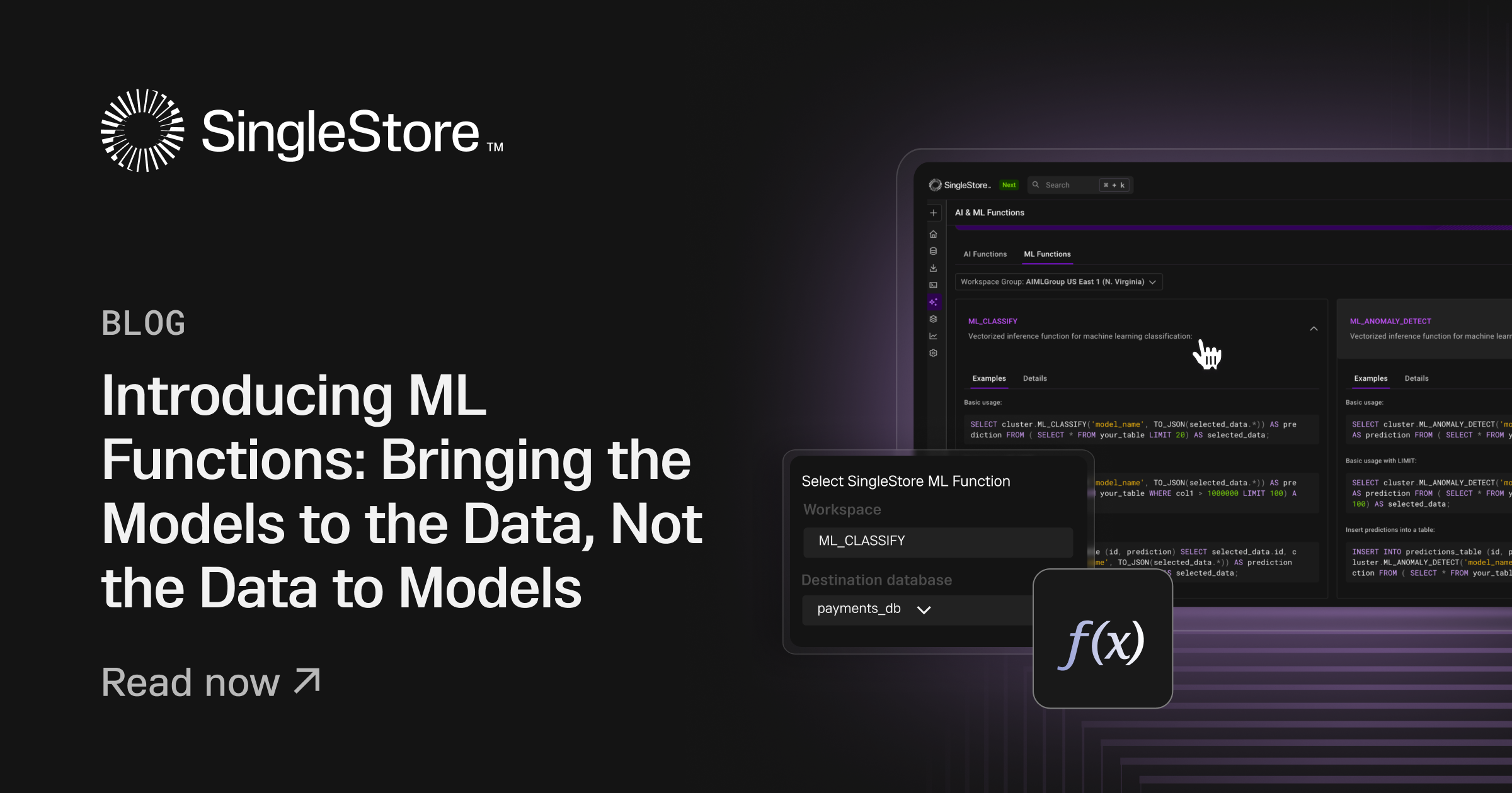 Introducing ML Functions: Bringing the Models to the Data, Not the Data to Models Feature image