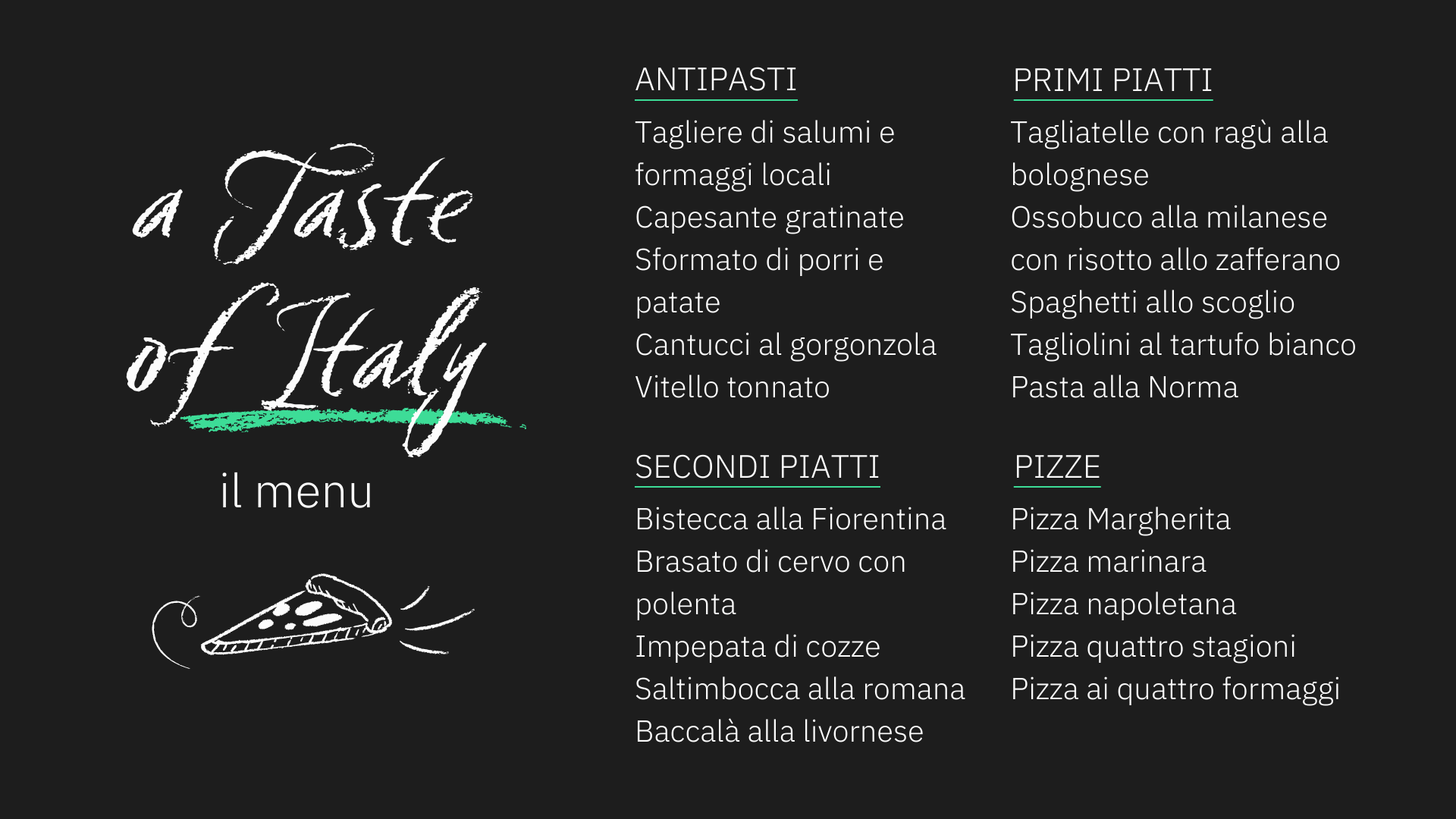 How to order food in Italian with our Berlitz Italian menu.