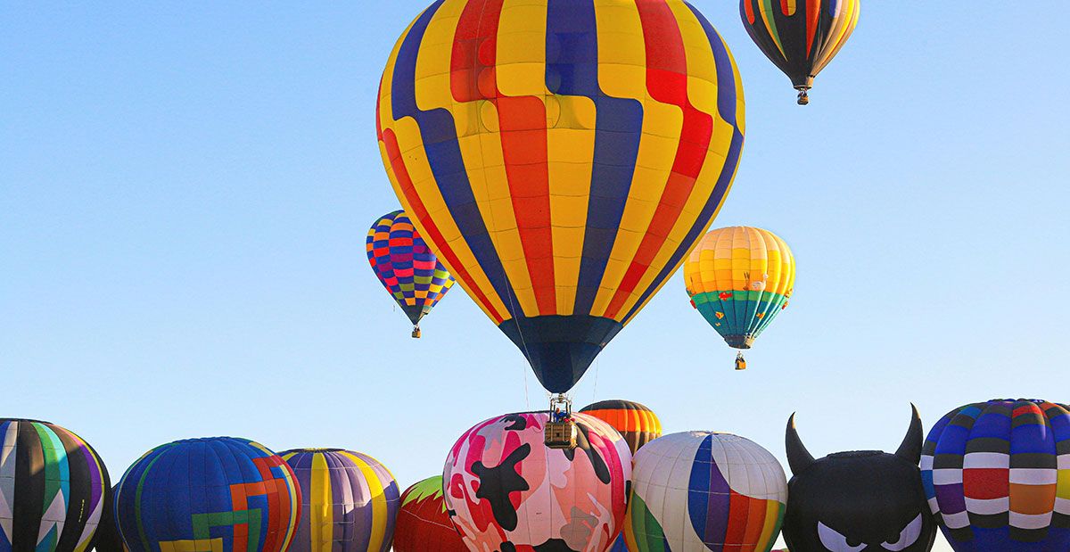 The Albuquerque International Balloon Fiesta is the largest hot air balloon festival globally.