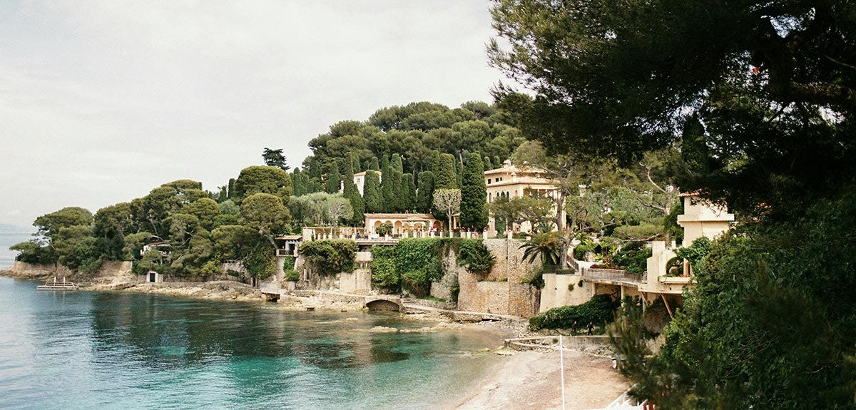 Villas by the Paloma Beach in French Riviera.