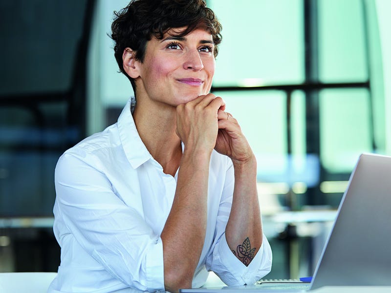 Woman researching the benefits of IED training in the workplace