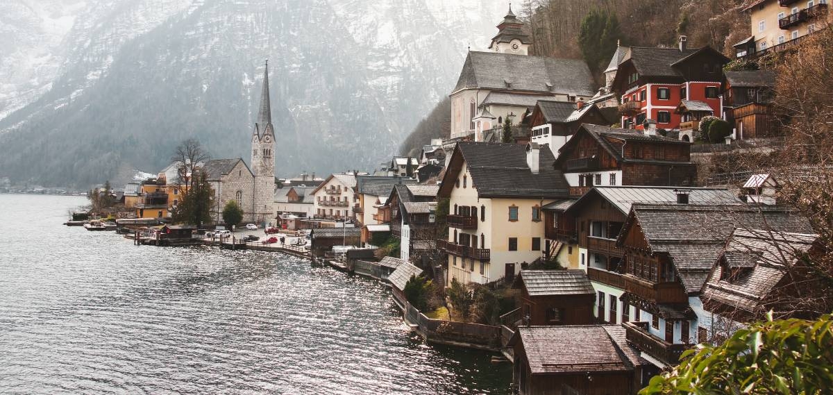 Hallstatt is a village on Lake Hallstatt's western shore in Austria's mountainous Salzkammergut region.