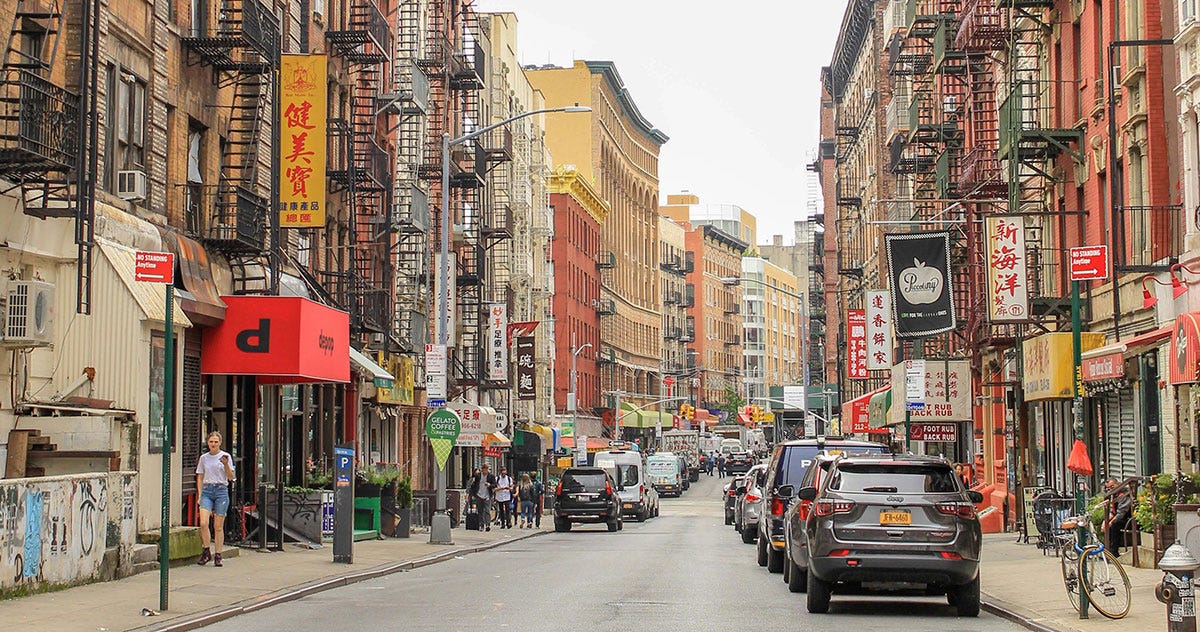 Chinatown in New York city.