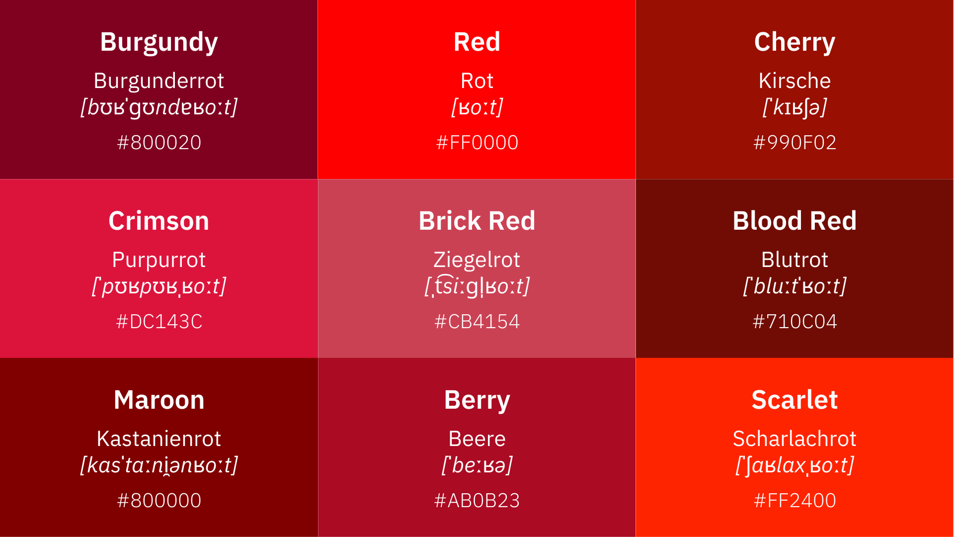 Basic Color Terms – Germanic & Old English / A Love of Words