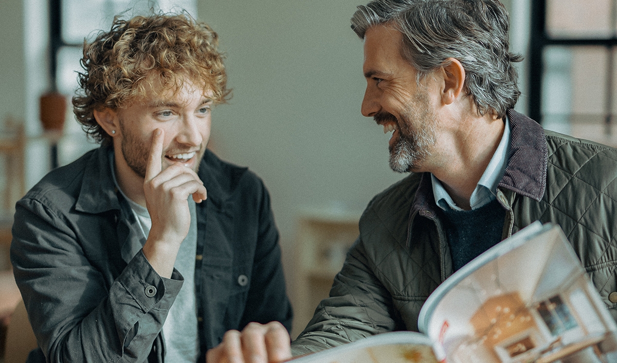 Two men practicing to Learn Italian.