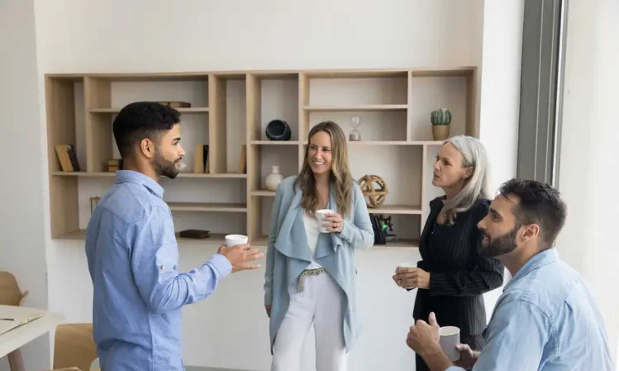 Students having a coffee break