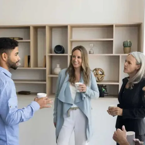 Students having a coffee break
