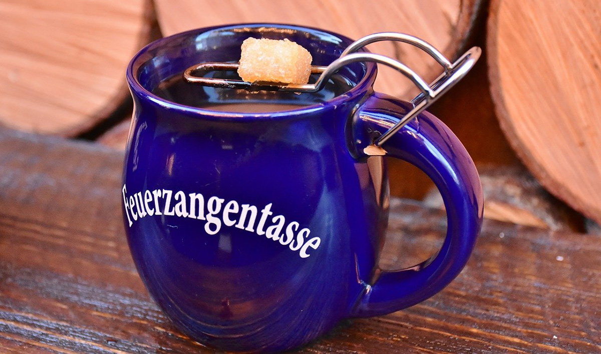 Feuerzangenbowle is a fiery alcoholic drink for New Years Eve in German.