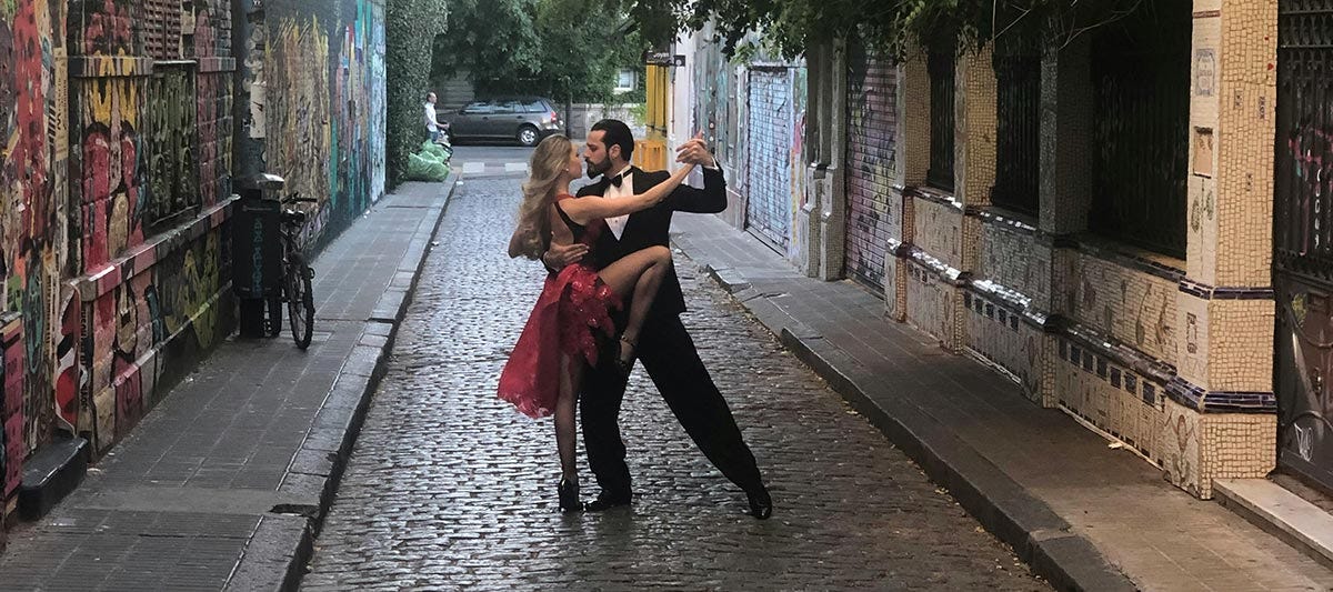 Tango is a partner dance and social dance that originated in the 1880s along the Río de la Plata, the natural border between Argentina and Uruguay.