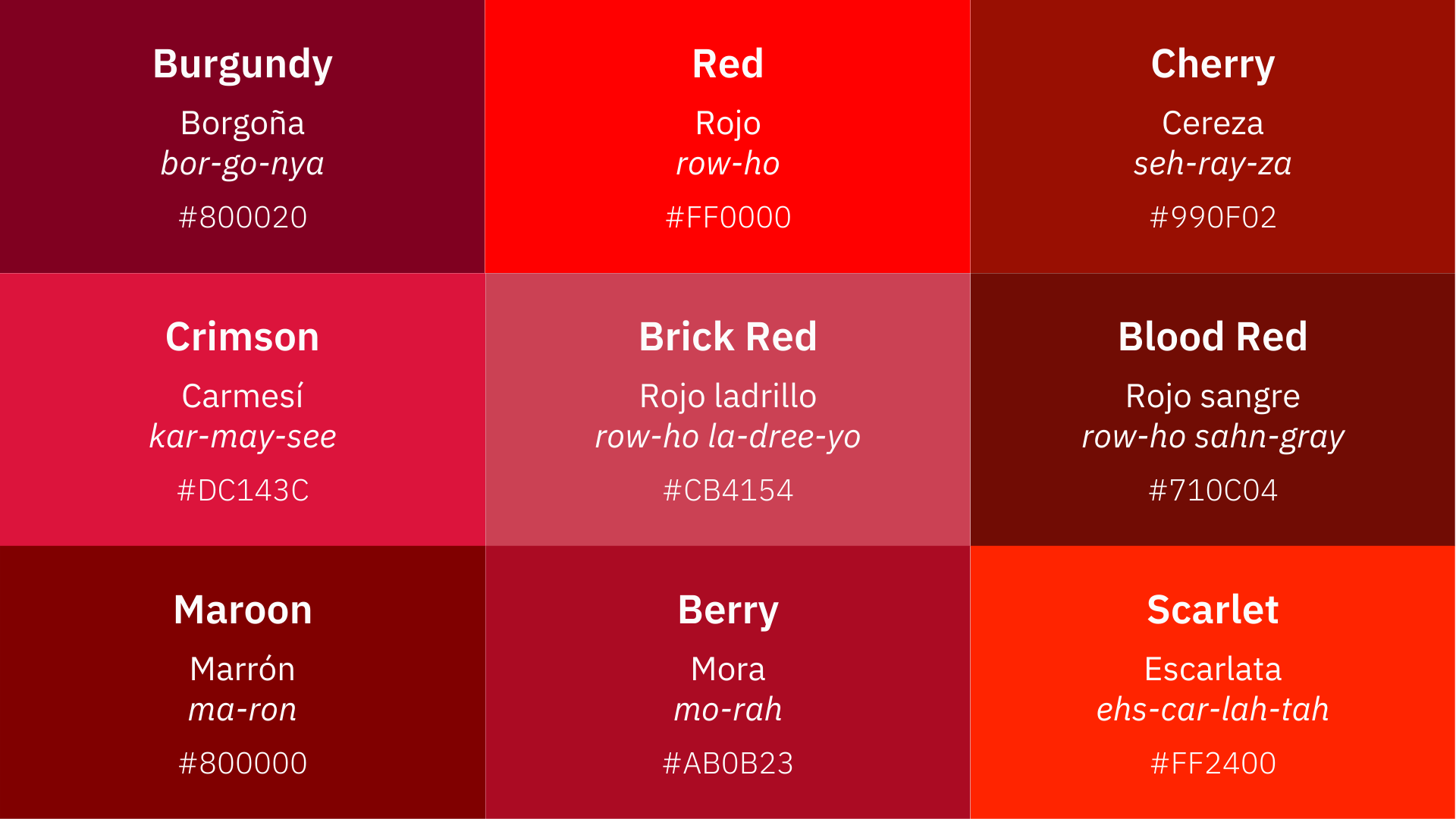 Colors in Spanish: 90 Beautiful Shades From Purple to Orange