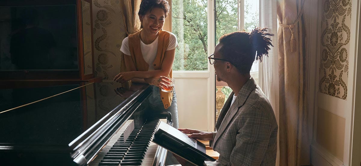 I have a friend who plays the piano very well.