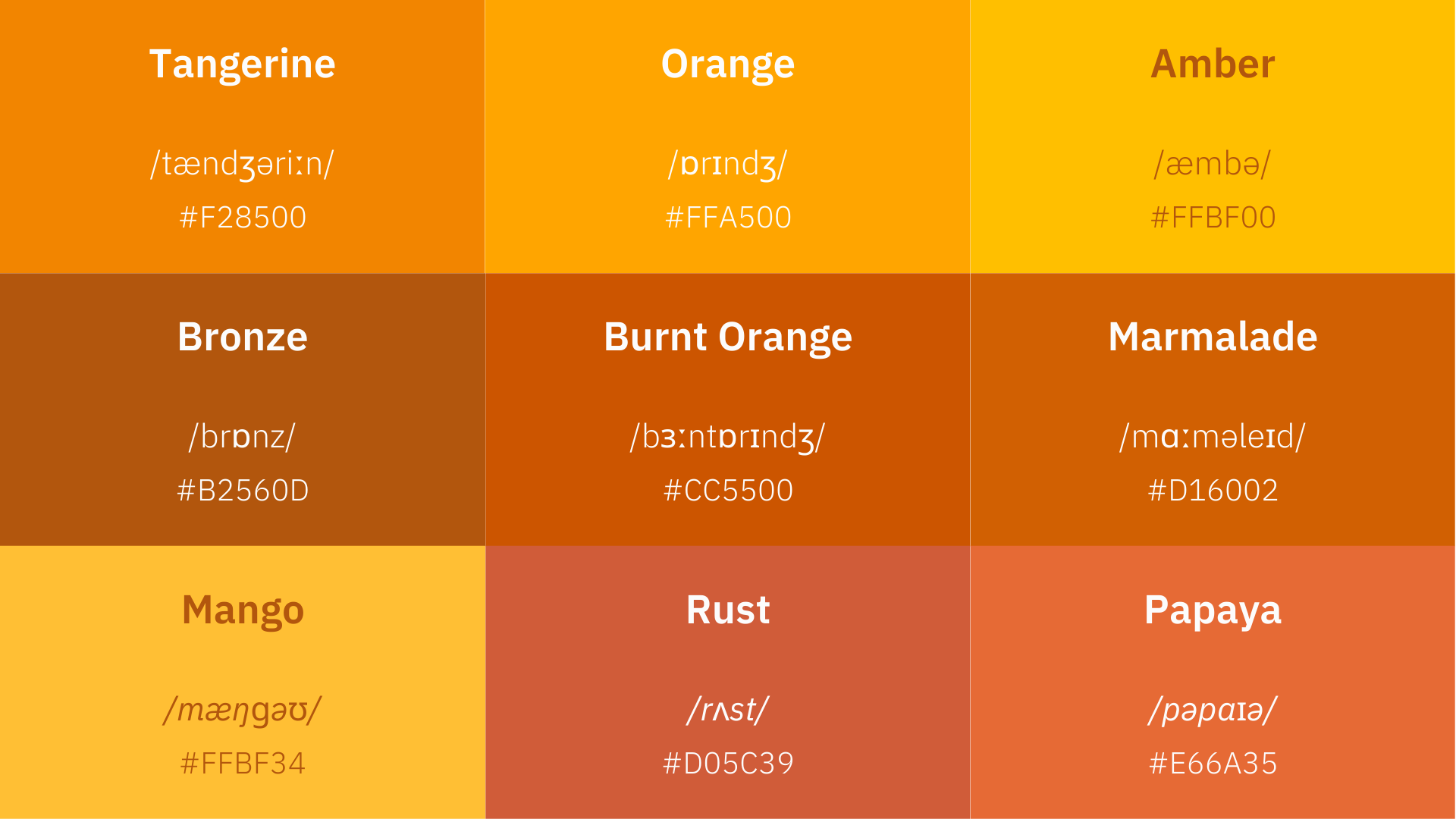 100 Shades Of Orange Color (Names, HEX, RGB, CMYK Codes), 47% OFF