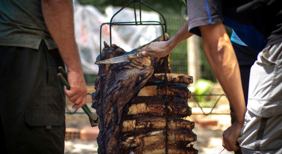 The south of Brazil is famous for its churrasco barbecues.