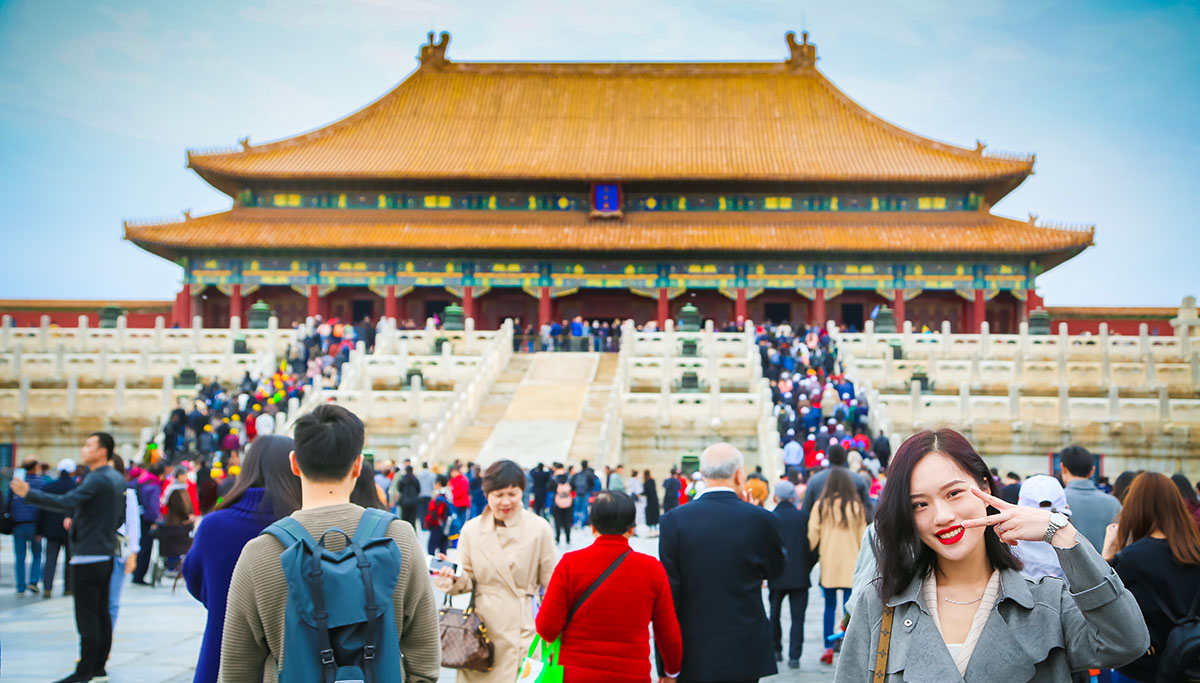 Tourist in Beijing.