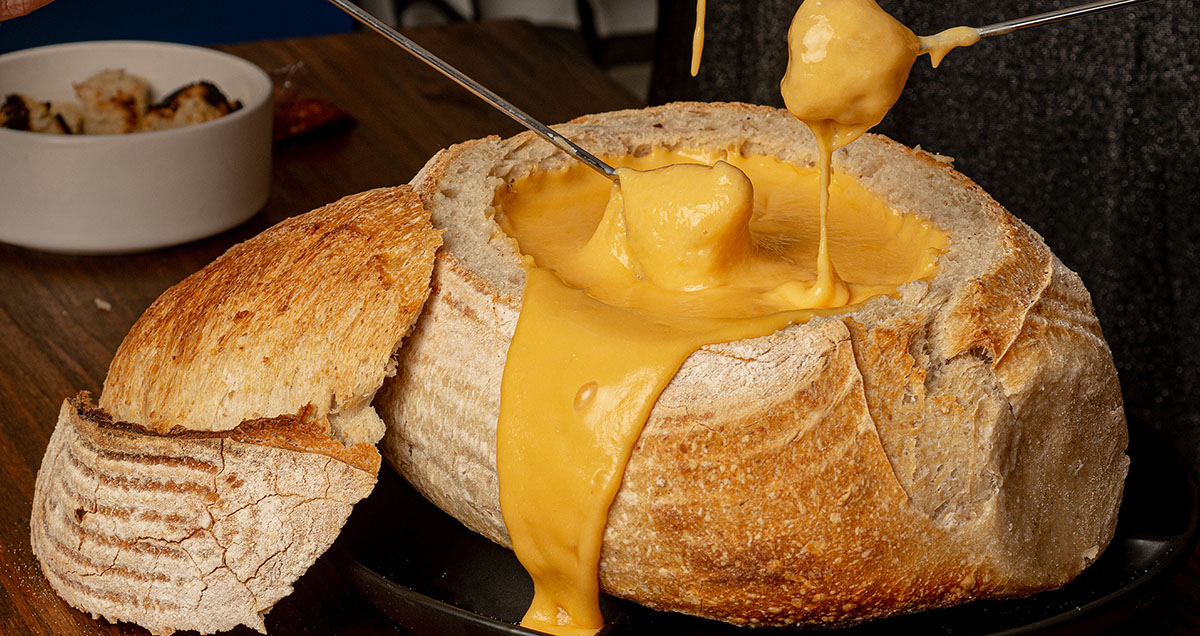 Cheese fondue.