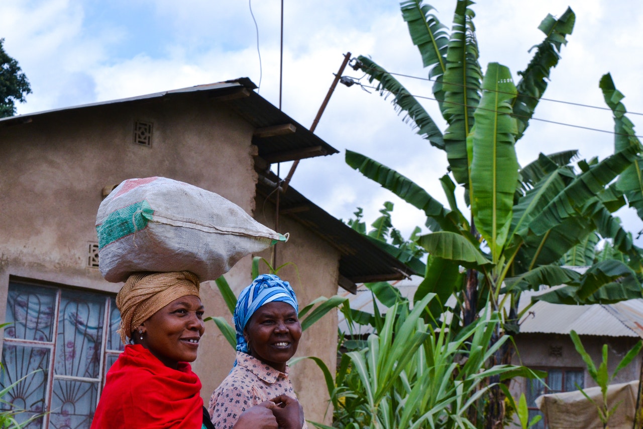 Two ladies in Tanzania outside