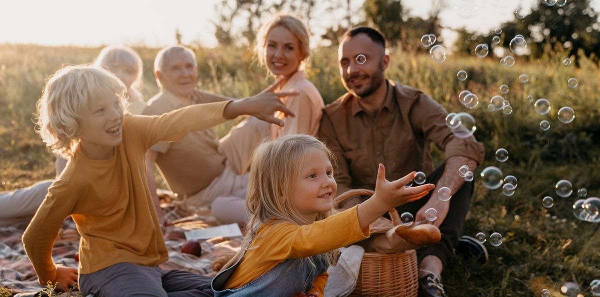 Austrian family enjoying the outdoors.