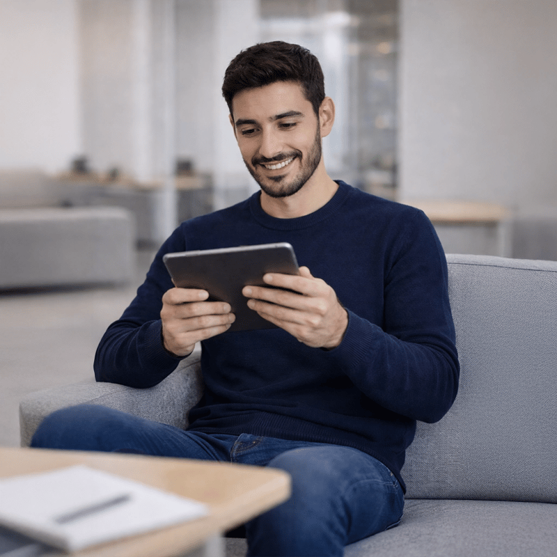 caught up on bookkeeping-guywithtablet.webp