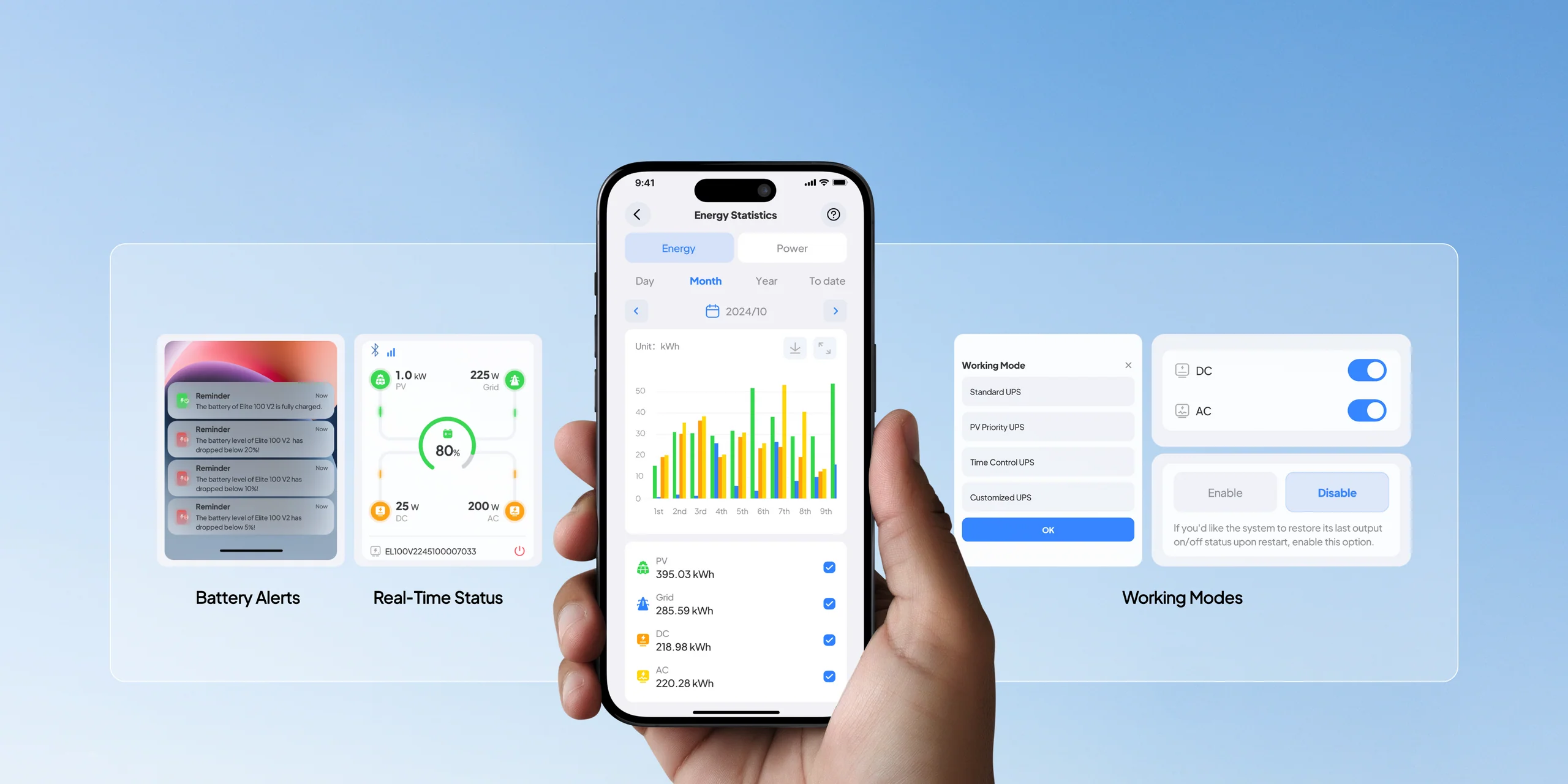 Power Sense app on a phone