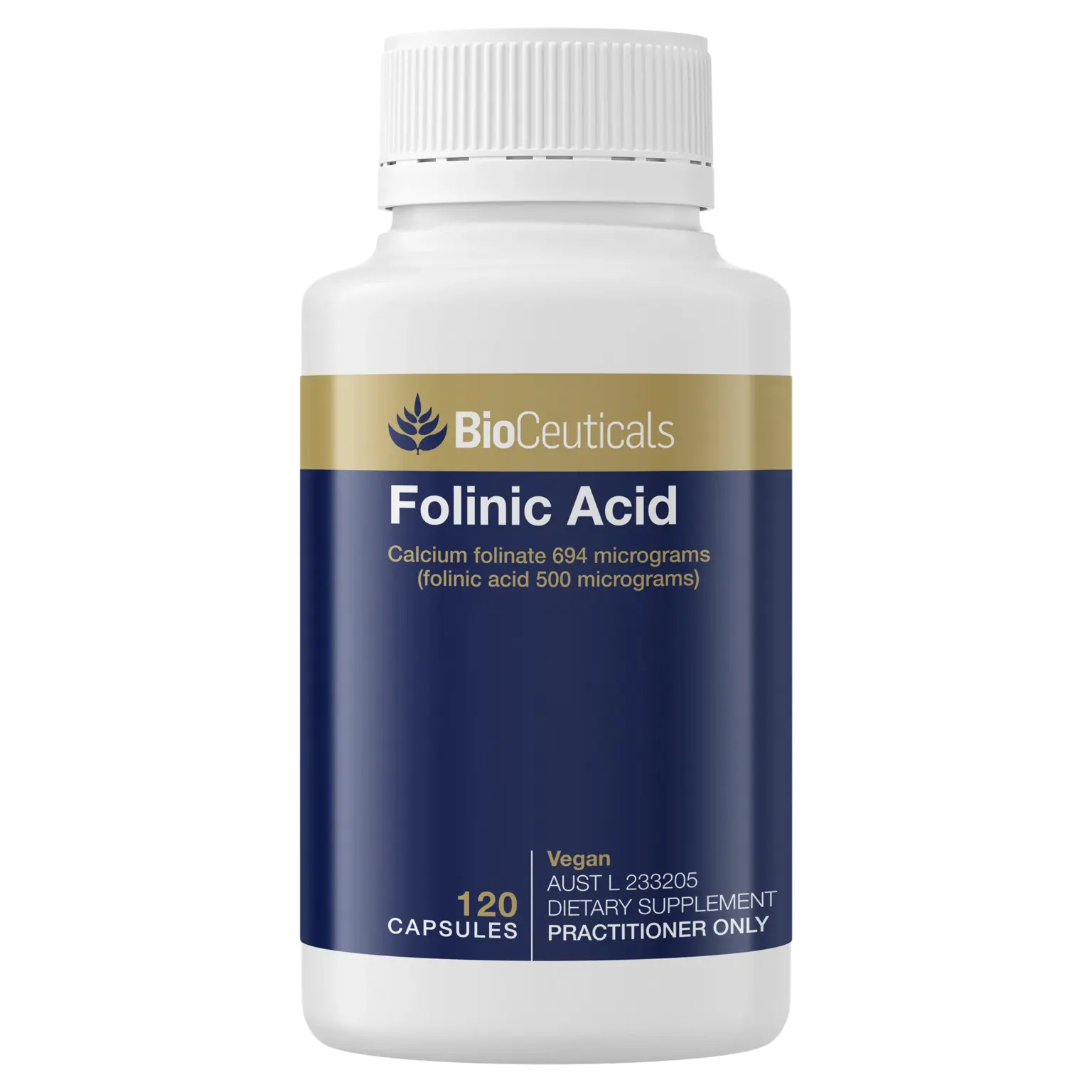Folinic Acid - 120 Capsules - 9328727007074