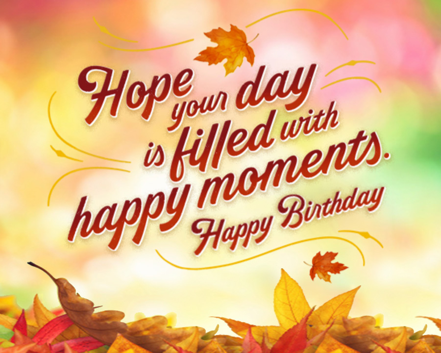 Autumn Leaves Birthday Interactive