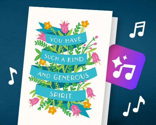Turn your card into a hit and add a custom song made just for them!